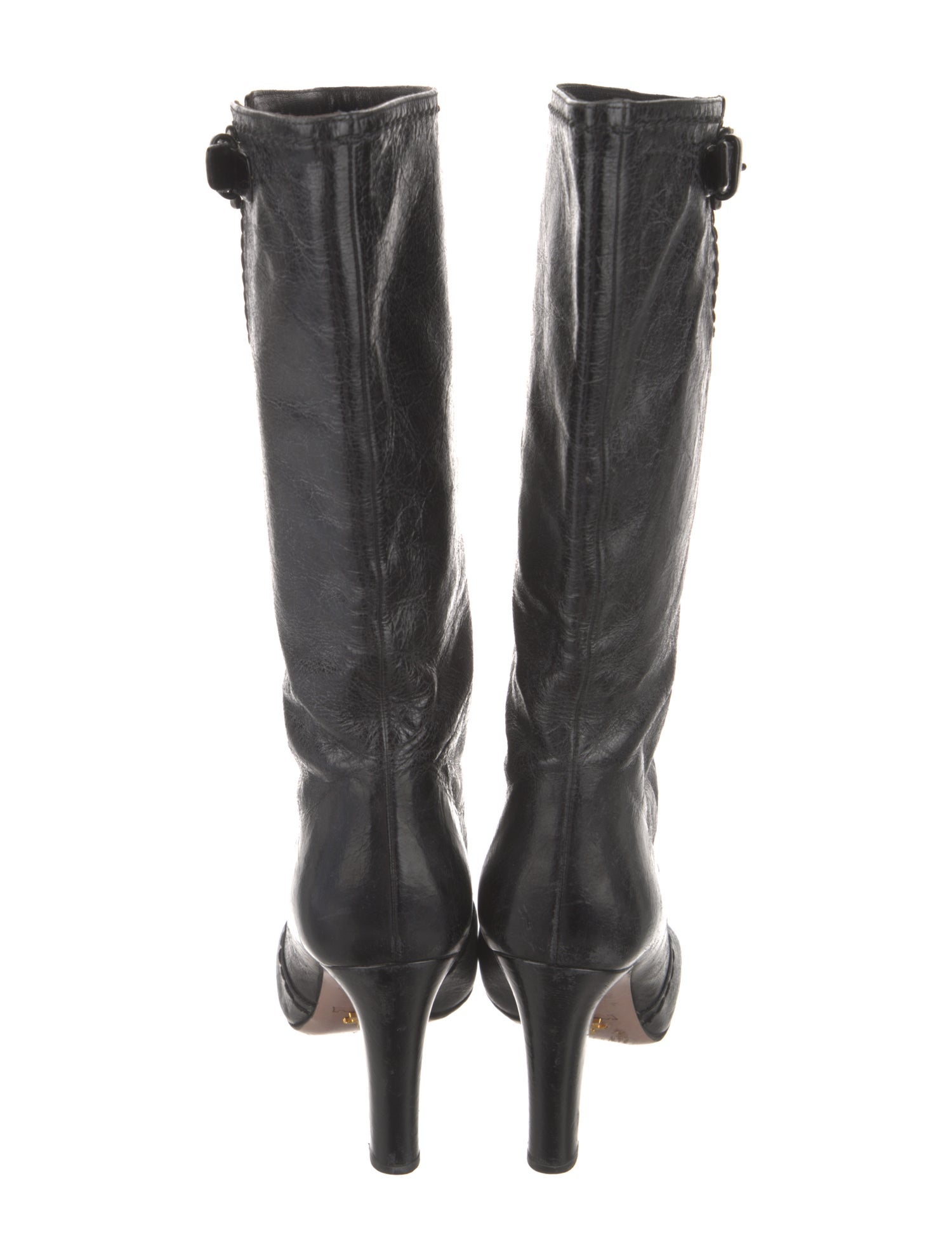 Prada Leather Slouch Boots